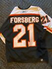 Peter Forsberg Signed Philadelphia Flyers White Reebok Size 48  Nhl