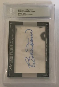 Autografo 2012 Leaf History Of Baseball Bobby Doerr Cut Firma Boston Red Sox - Foto 1 di 1