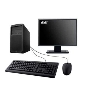 PC HP Workstation Z2 G4 Tour Ecran 22" Intel I3-8100 RAM 64Go SDD 240Go W11 Wifi - Photo 1/7