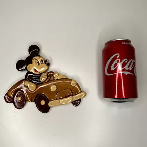Vintage Tiki Holz Mickey Fahrauto 6x6,5" Schild Wandkunst Disneyland - Bild 1 von 8