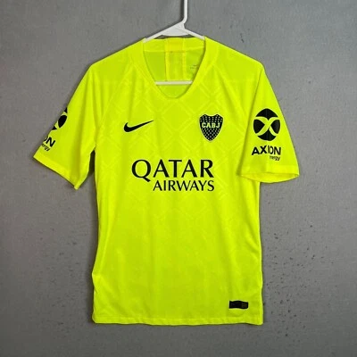 Nike Boca Juniors CABJ Yellow Soccer Jersey Dri-Fit  T-Shirt Mens Small - Image 1 of 4
