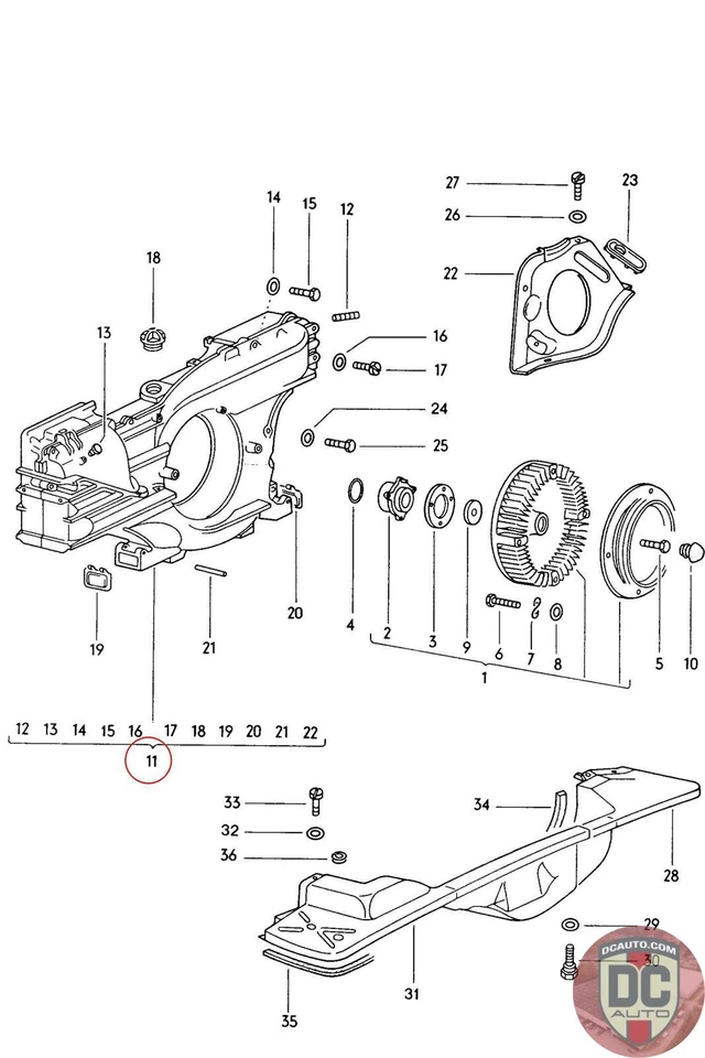 1970-1976 Porsche 914 Fan Housing 021119199D Foto 1 de 1