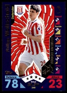 Match Attax 2016-2017 Philipp Wollscheid Stoke City Tough Tackler No. 240