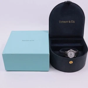 Tiffany Classic Quartz Ladies Watch White dial with genuine SS belt Used - Picture 1 of 10