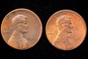 Two Obverse Misaligned Dies US Mint Error Coins Lincoln Memorial Cents - Picture 1 of 2