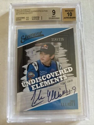 Chase Elliott 2011 Elements Undiscovered RC Auto BGS 9 With 10 Auto 114/225 - Image 1 of 2
