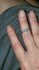 Size 7. NWT. Graduating Diamonique Stone Ring. - Picture 1 of 3