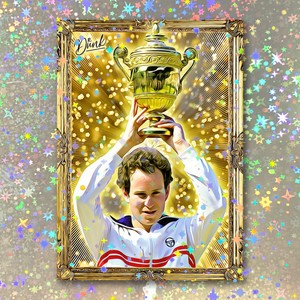John McEnroe Holographic Gold Getter Sketch Card Limited 1/5 Dr. Dunk Signed