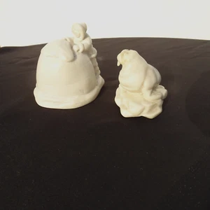 Vintage Pearlite kanadisches Eskimo Walross auf einem großen Felsen Markenschild 4,5x3 Zoll - Bild 1 von 10