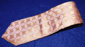 TED BAKER MADE IN U.S.A. BEIGE/PURPLE/PINK RING MOTIF TIE - TIES - DESIGNER TIES - Picture 1 of 3