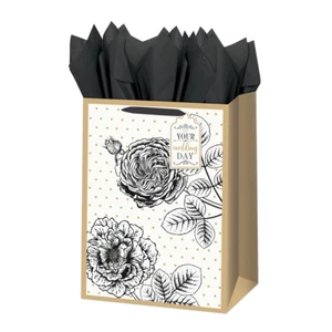 Bolsa de regalo extra grande - Boda - Boceto floral - Imagen 1 de 1
