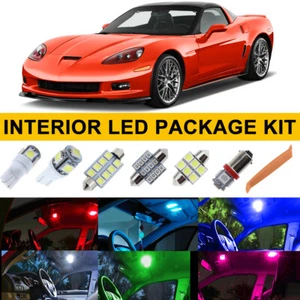 13Pcs Interior LED Lights Package Kit For Chevy Chevrolet Corvette C6 2005-2013 - Picture 1 of 26