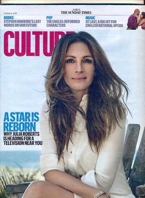 JULIA ROBERTS on Cover and Within UK CULTURE Magazine, Oct 2018. Free WW Post - Image 1 of 2