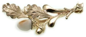 Broche Grandel oro auténtico 333 joyas de caza joyas de granizo 8 quilates broche de granizo - Imagen 1 de 2