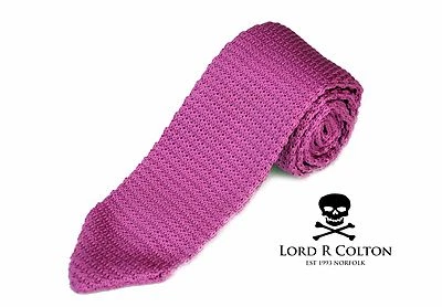 Lord R Colton Studio Tie - Blossom Pink Silk Knit Necktie - $95 Retail New - Image 1 of 3