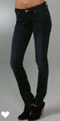 Jeans ajustados de lavado negro suave Acne Hex Basement Talla 25  Foto 1 de 4