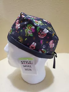 Courage Cowardly Dog Men's Skull/Chemo Surgical Scrub Hat/Cap Handmade - Picture 1 of 7