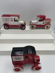 3 ERTL Diecast Delivery Trucks Coin Banks Campbell's Pork Beans Diamond Salt - Picture 1 of 18