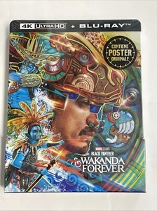 BLACK PANTHER WAKANDA FOREVER (2022) 4k ultra hd + blu ray - steelbook nuovo - Foto 1 di 5