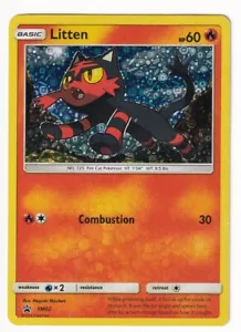 Tarjeta de juego Pokemon Basic Litten 2015 versión americana - Imagen 1 de 2
