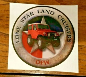 Decal from Lone Star Land Cruisers DFW with Texas Toyota Club logo TLCA 3" dia. - Picture 1 of 1