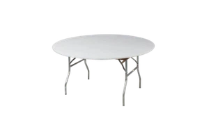 Kwik-Covers 60" (5 Feet) Round Fitted Plastic Table Covers - Bundle of 5 each - Picture 1 of 30