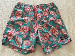 Vineyard Vines Mens Swim Trunks Board Shorts Chappy M Blue With Pink Shells EUC - Picture 1 of 10