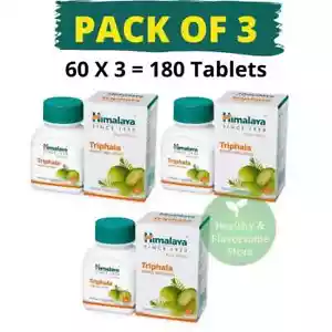 3 x Himalaya Triphala 180 Tabs Supports Digestion & Relives Constipation - Picture 1 of 12