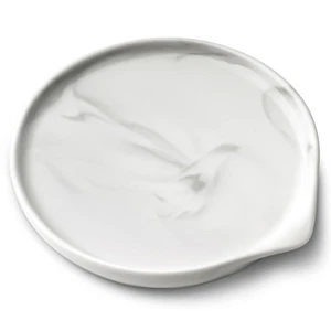 Large Spoon Rest,Ceramic Spoon Rest for Kitchen Counter Dishwasher Safe Marbl... - Picture 1 of 6