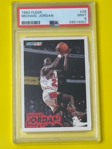 1993 Fleer #28 Michael Jordan Chicago Bulls Card - PSA 9 - Bild 1 von 3