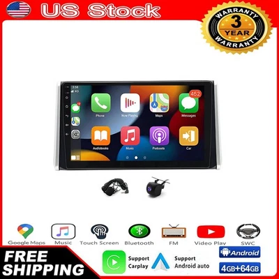 For Toyota RAV4 2018-2020 Carplay 10" Stereo Radio Android 15 GPS FM 4+64G w/CAM - Image 1 of 4