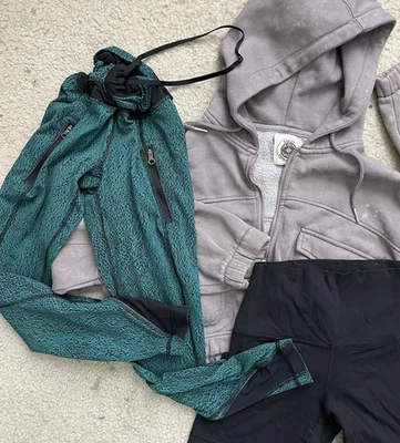 Lote de 3 Leggings Lululemon Para Mujer 4/S LN Compresión Gimnasio Pantalones Cortos Ashley Sudadera con Capucha Foto 1 de 4