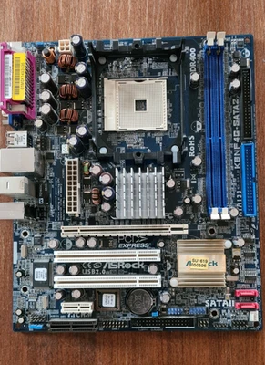 Asrock Socket 754 K8NF4G-SATA2 PCI Express MicroATX Motherboard Tested VGC - Image 1 of 4
