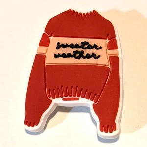 Sweater Weather Shoe Charm 1 pc Fall Halloween Thanksgiving - Picture 1 of 1