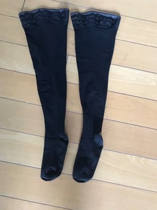 Kompressionsstrümpfe von Juzo schwarz mit Spitzenrand - neuwertig CCL 2 III/M - Bild 1 von 1