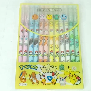 Pokemon Evolution Picachu Raichu Charmander Gel Pens Lot Of 12 Gel Pens NEW - Picture 1 of 6