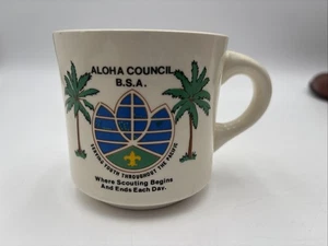 Taza de Colección Hawaii Boy Scouts 9oz Aloha Council, Scouting Comienza/Termina Cada Día - Imagen 1 de 6