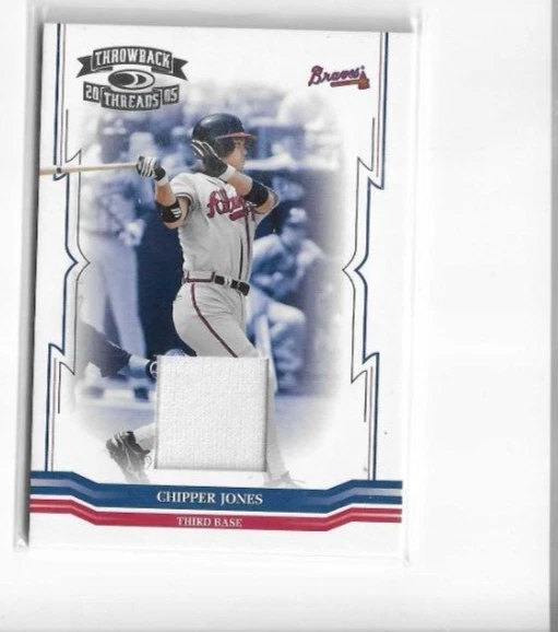 2005 Throwback Threads Chipper Jones Jersey Card #10 #'d 058/250 Braves - Image 1 of 1