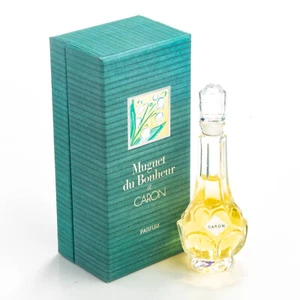 Caron Muguet du Bonheur Parfum Extrait .91OZ 27ml Womens Pure Perfume Vintage - Picture 1 of 3