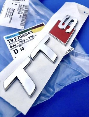 Logo Emblema Audi Coffre Tts Tt Ttrs Fsi Tfsi Badge Originale 8J08537352ZZ Oem - Immagine 1 di 4
