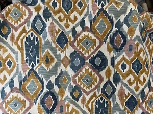 John Lewis Furnishing Fabric Maya Ikat Honey 2.2 Mts £33 RRP £35Per Metre - Picture 1 of 3