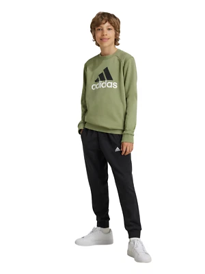 ADIDAS TUTA BAMBINO IY5431 VERDE NERO GIROCOLLO GARZATA TAGLIE 7/8 A 9/10 A - Immagine 1 di 4
