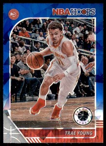 2019-20 Hoops Premium Stock Prizms Blue Cracked Ice #1 Trae Young
