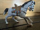 PAPO Joan of Arc's Horse - Grey with Black Mane/Tail Brown Saddle - 2001 Knight