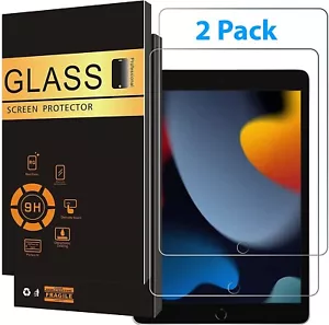 {2-Pack} HD Clear Tempered Glass Screen Protector For iPad 10.2 7th 8th 9th Gen - Picture 1 of 5
