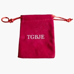 Red Velvet Drawstring Jewelry Pouch TGBJE 4x3 Inches - Picture 1 of 3