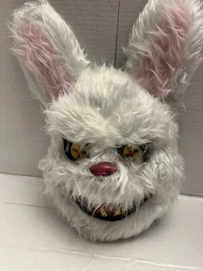 Halloween Five Nights At Freddy’s White/Pink  Faux Fur Evil Bunny Mask Light Up - Picture 1 of 9