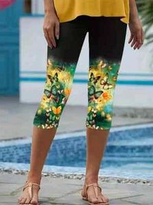 LEGGINGS, FASHION, WOMENS CAPRI, BLACK COLOR, SIZE 4XL (20) - Picture 1 of 2