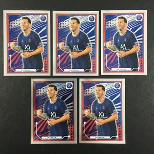 Lionel Messi Lot 5 Foil Sticker Panini Foot 2021 2022 (21-22) #362 PSG - Picture 1 of 3
