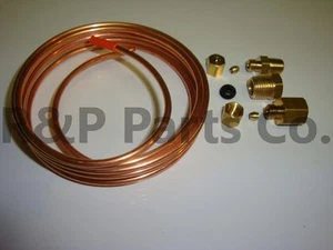 Oil Pressure Gauge Line Kit Copper Tubing 1/8" X 6' Car Truck Tractor Equipment - Picture 1 of 4